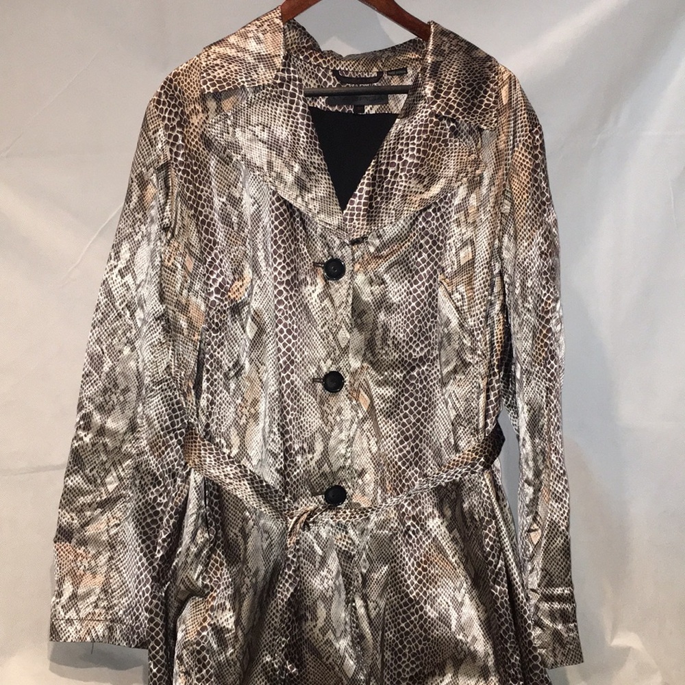Via Spiga Python print trench coat | light coat | 2X